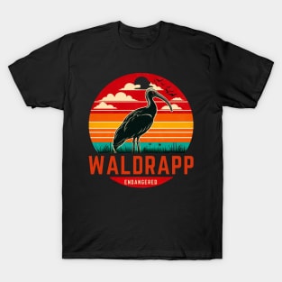 endangered birds waldrapp or northern bald ibis T-Shirt